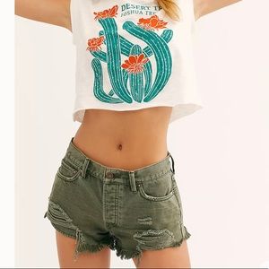 Free people shorts, in sage size 29 (we be free)
